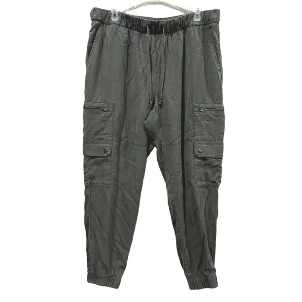 Banana Republic Women's Cargo Jogger‎ Pants L Utility Pockets Drawstring Waist - Picture 1 of 8